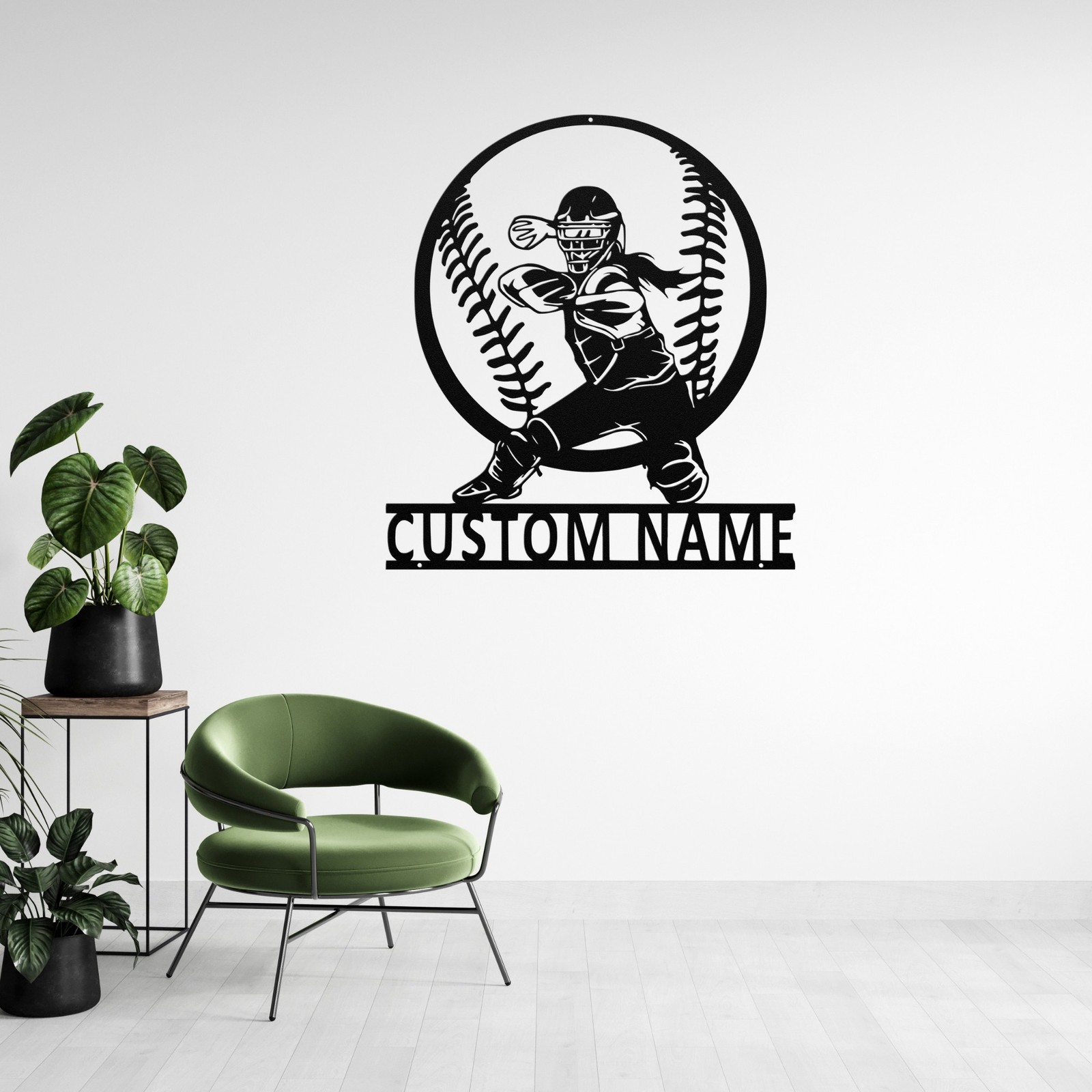 Personalized Softball Player Metal Sign Custom Name Home Decor Sports Fans Gifts