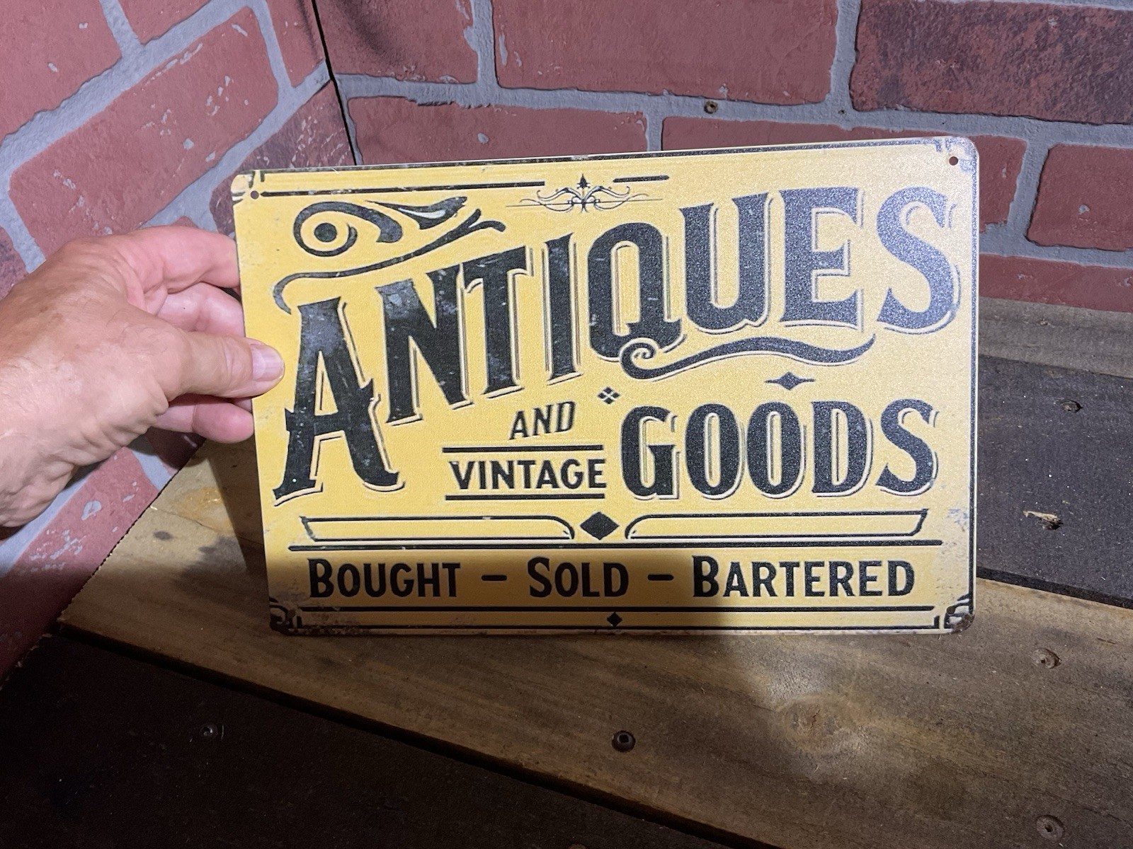 12”X8” Vintage Style “Antique Goods Sold” Advertising Sign…Ships Free!