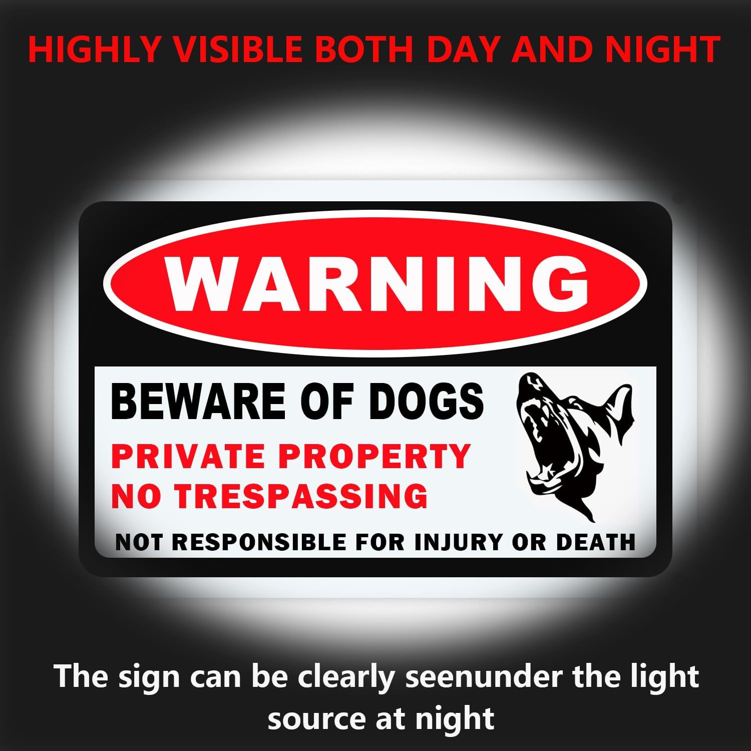 3 Pack Beware of Dog Sign 10X7 Inch Private Property No Trespassing Signs Rust F
