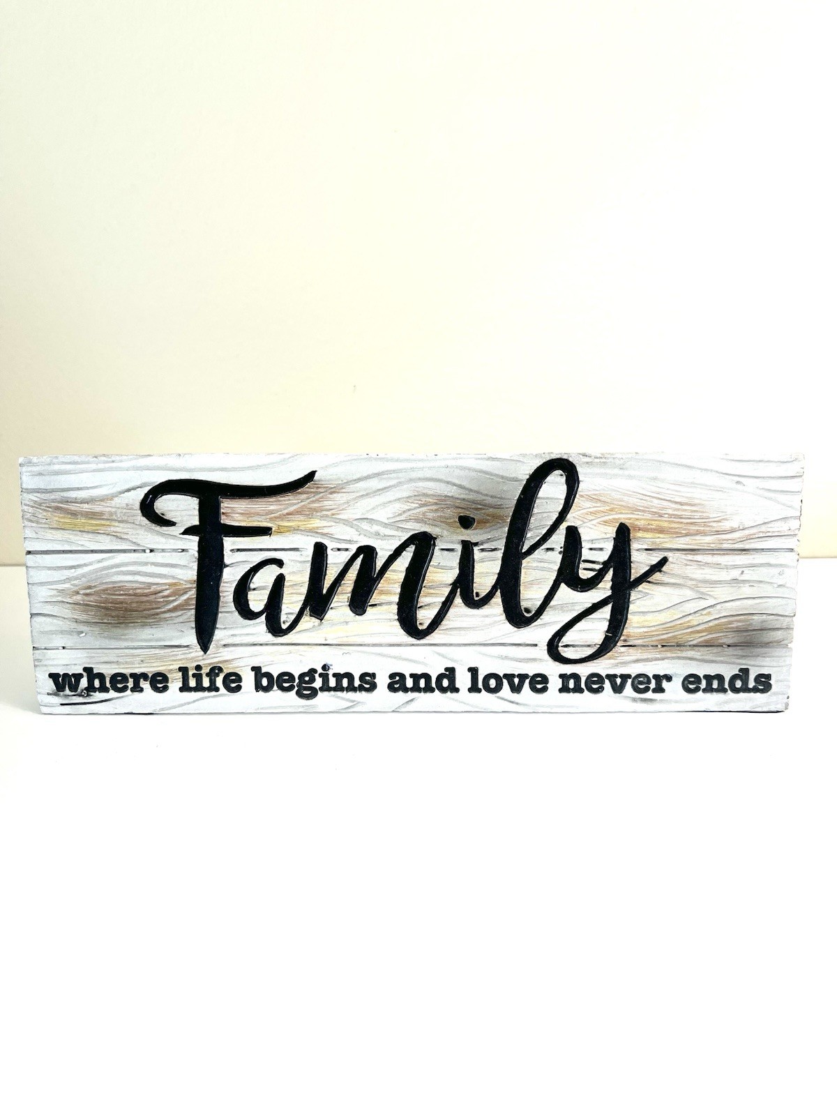 2.625×7.75×1” Family Sentimental Tabletop/Desktop Plaque Decorative Resin Sign