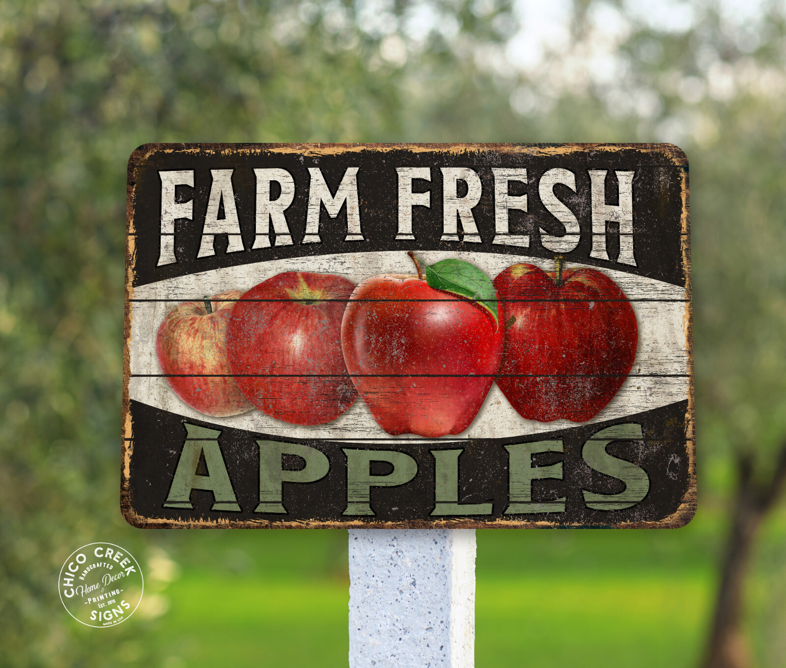 Farm Fresh Apples Sign Farm Life Decor New York Fruit Stand Pie 108122001064