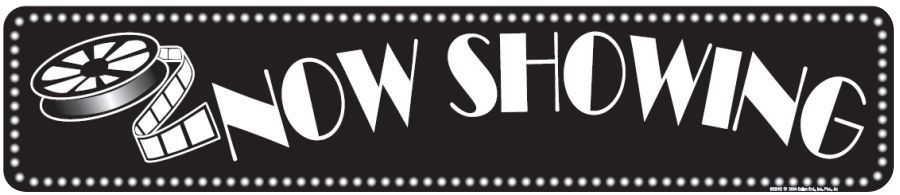 NOW SHOWING METAL STREET SIGN 24″ X 5″ ST HOME MOVIE THEATER CINEMA REEL SHOW