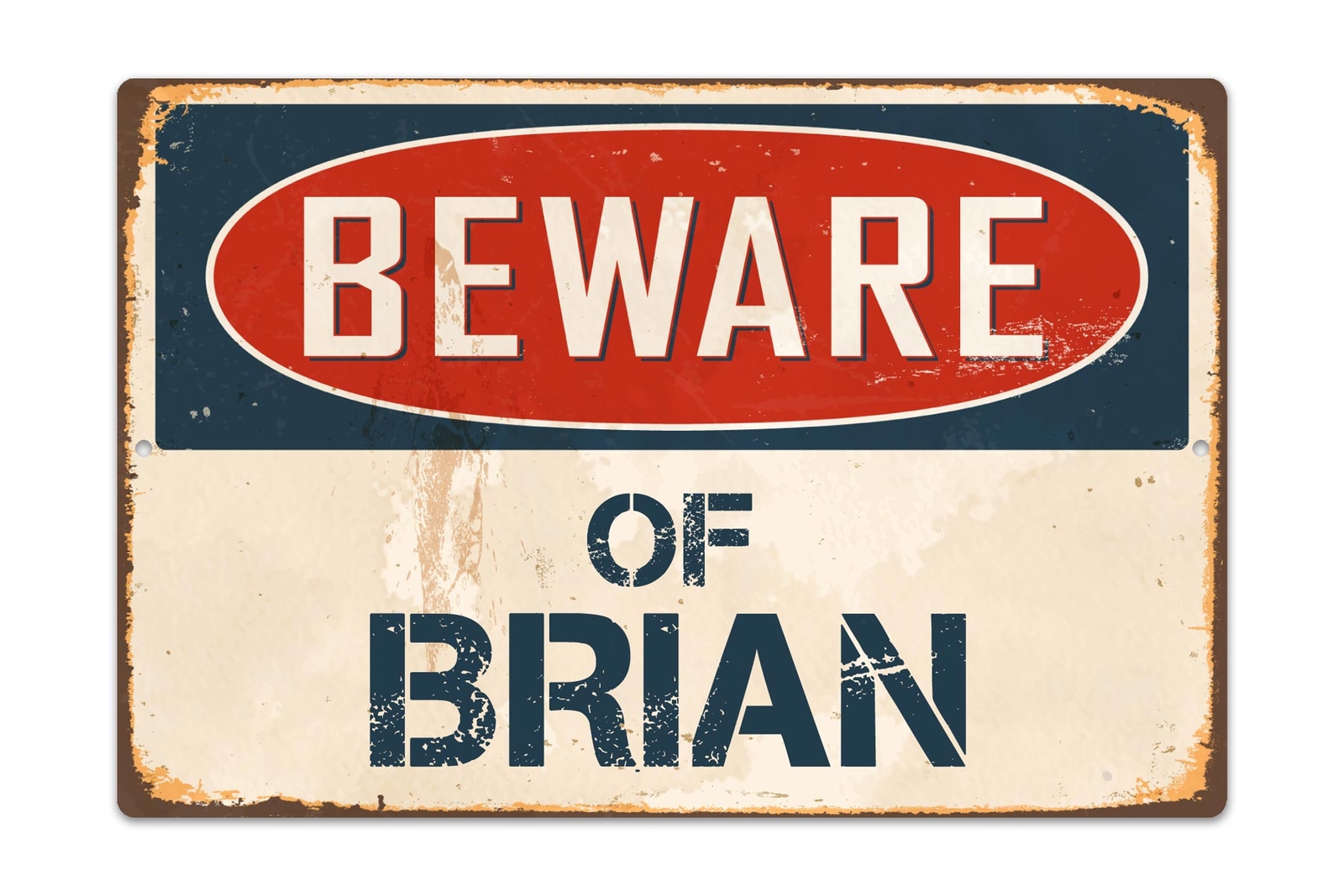 Beware Of Brian 8 “x 12” Vintage Aluminum Retro Metal Sign VS479