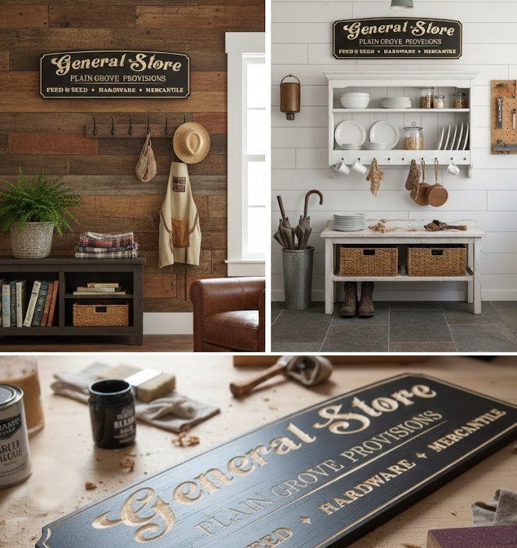 Custom Family Name Sign – Engraved Wood Welcome Sign – Wedding Gift – USA made