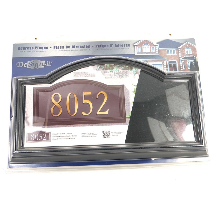 Design-It Lite, 8052, Black, Aluminum, Address Plaque 17.25″ x 10″ x 2″