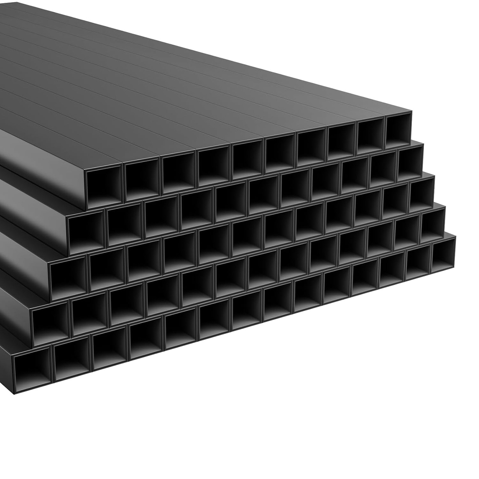 125 Pack Aluminum Deck Balusters 3/4 Inch Square x 26 Inch Long Black Railing
