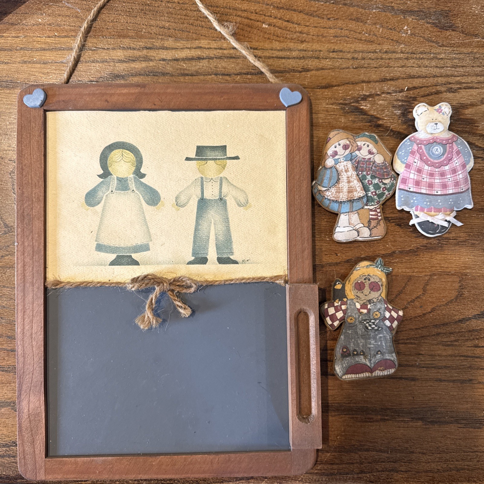 Vintage Handmade Wood Framed Chalkboard Cottagecore Farmhouse Decor Country