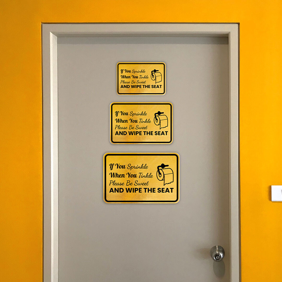 Classic Framed Plus If You Sprinkle When You Tinkle, Please Wipe The Seat Sign