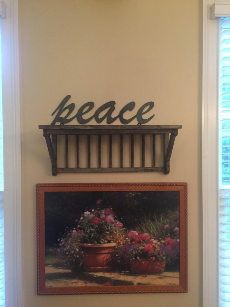 Peace – Script Wall Sign Art – Black Powder Coated – 22″ Long x 8″ Tall