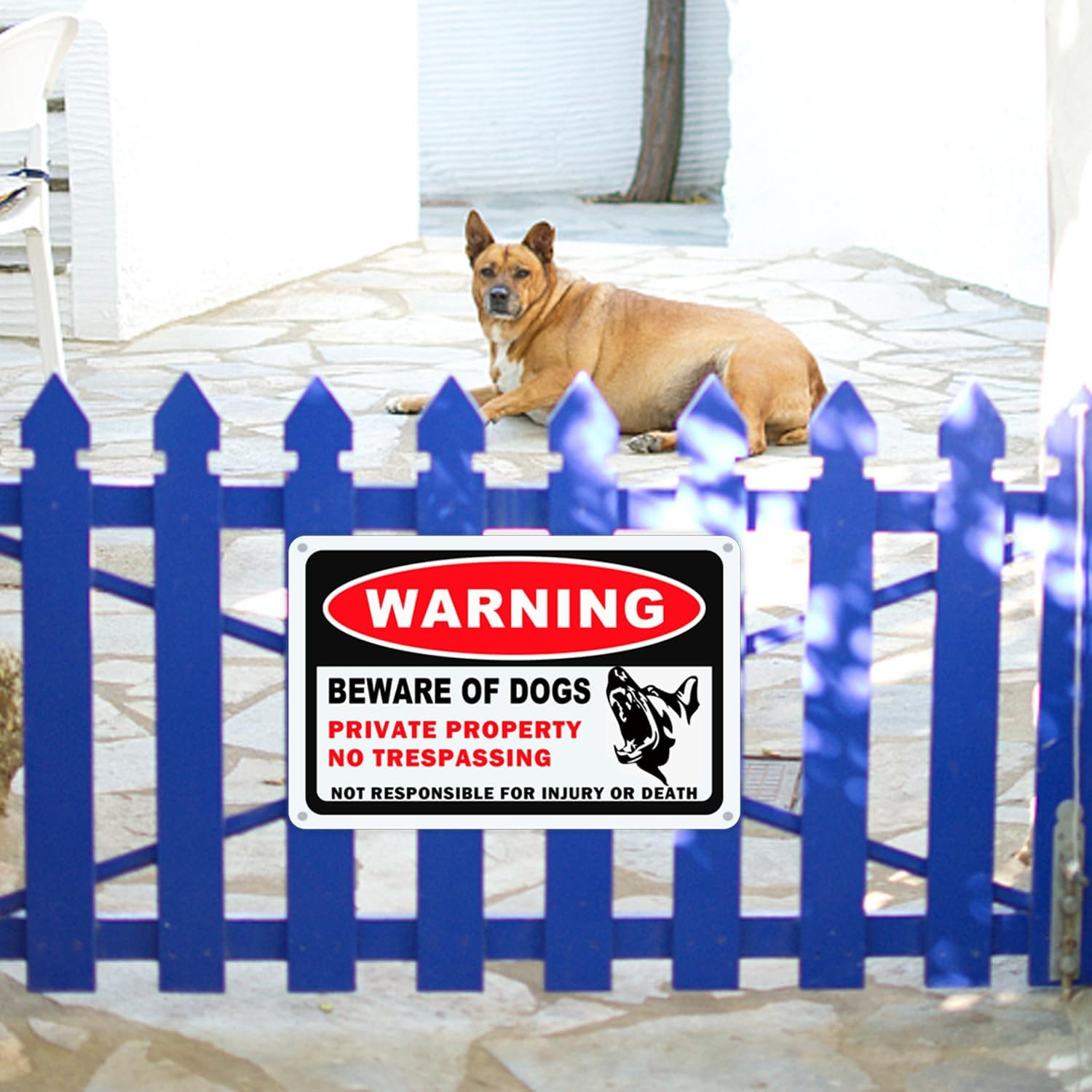 3 Pack Beware of Dog Sign 10X7 Inch Private Property No Trespassing Signs Rust F