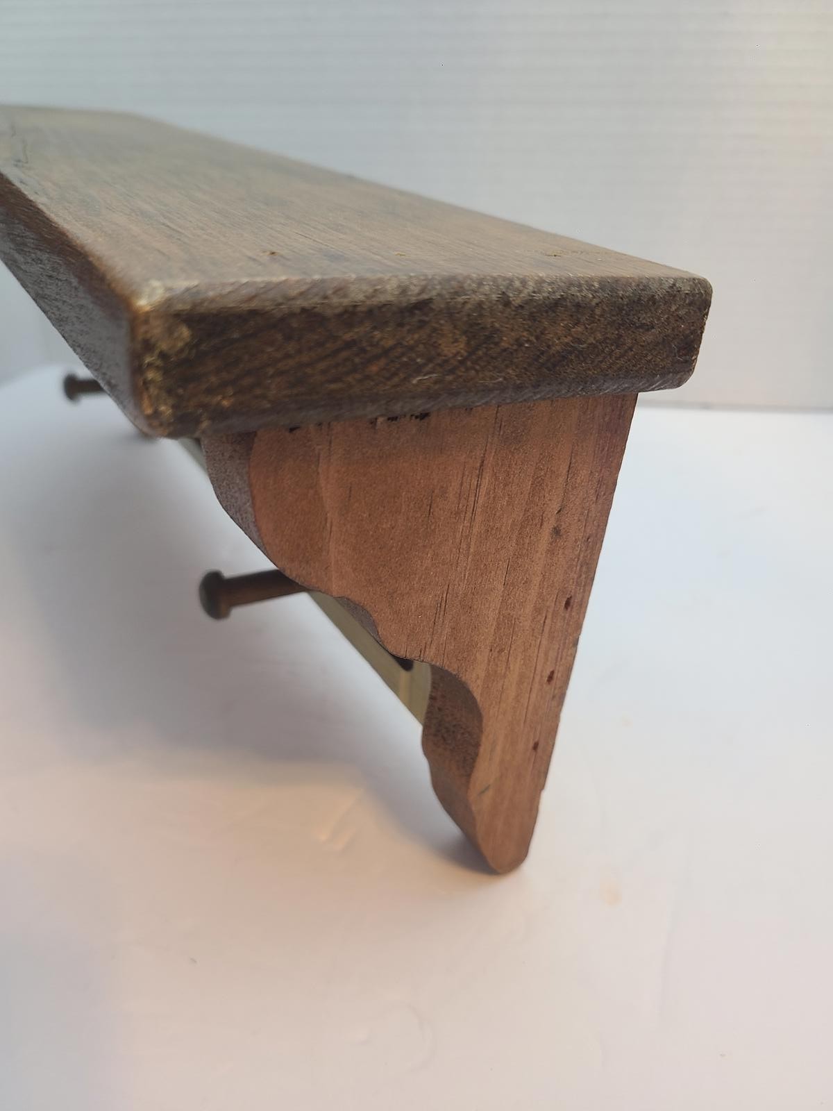 Wooden Vintage 13.5 Inch Wall Shelf Rack I Love Pigs Farmhouse Country Cottage