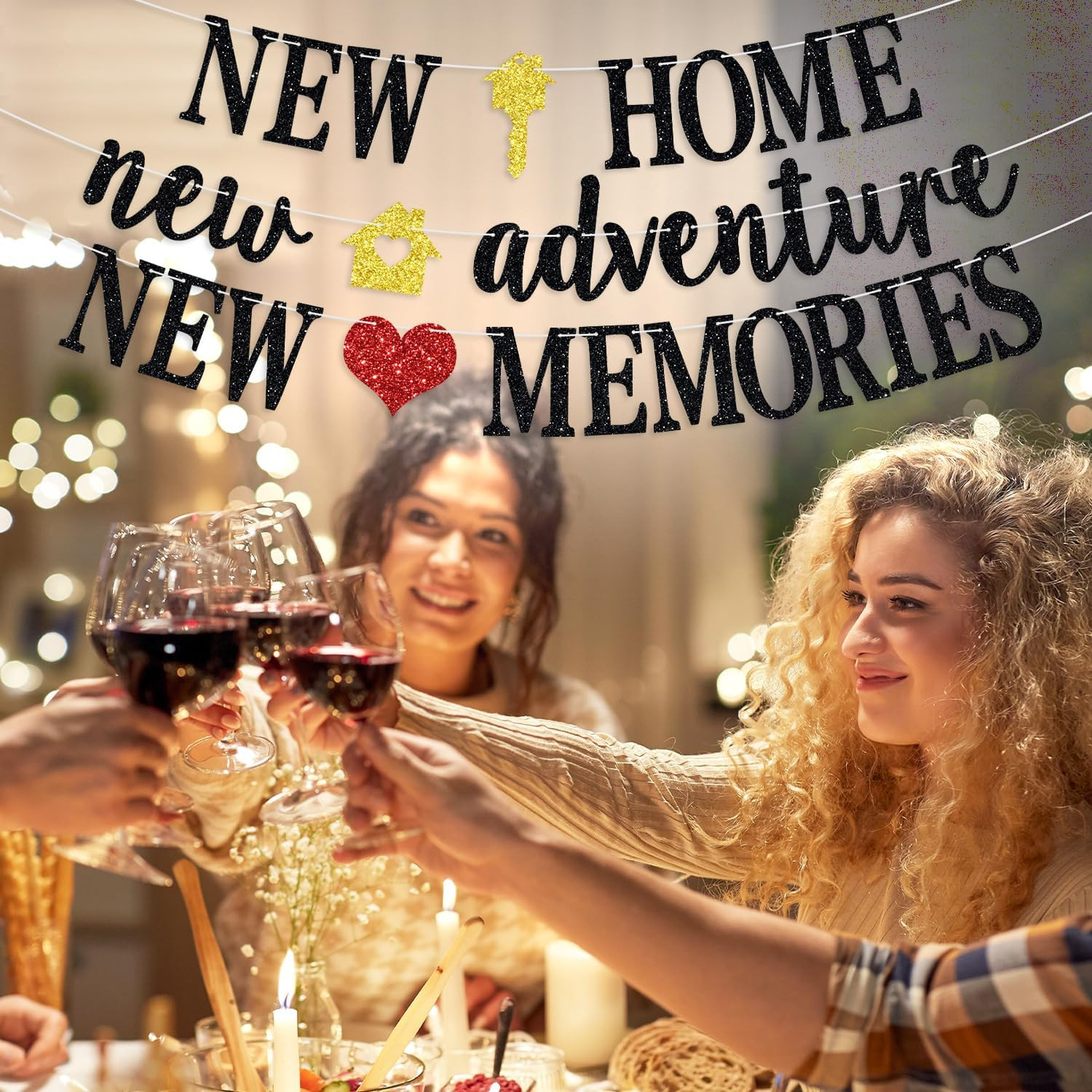 New Home New Adventure New Memories Banner, Welcome Home/Housewarming Party