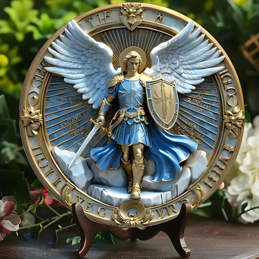 1PCS 2D Flat Home Decor Wooden Disc Angel Sub Series Holy Angel Redemption