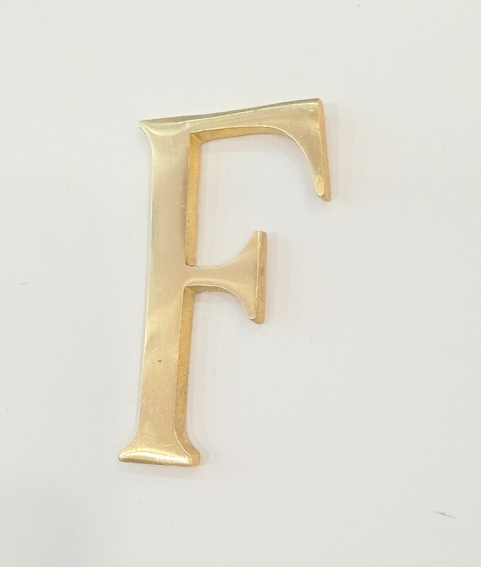 100MM (4Inch) Brass Home 26 Polish Gold Wall Mounted Door Mounted Letters F
