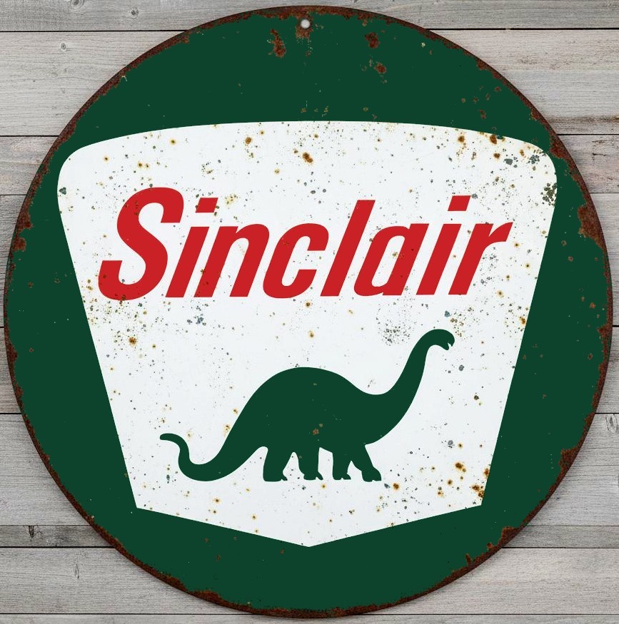 Sinclair 8″ Diameter Vintage Novelty Metal Sign Made In USA New!
