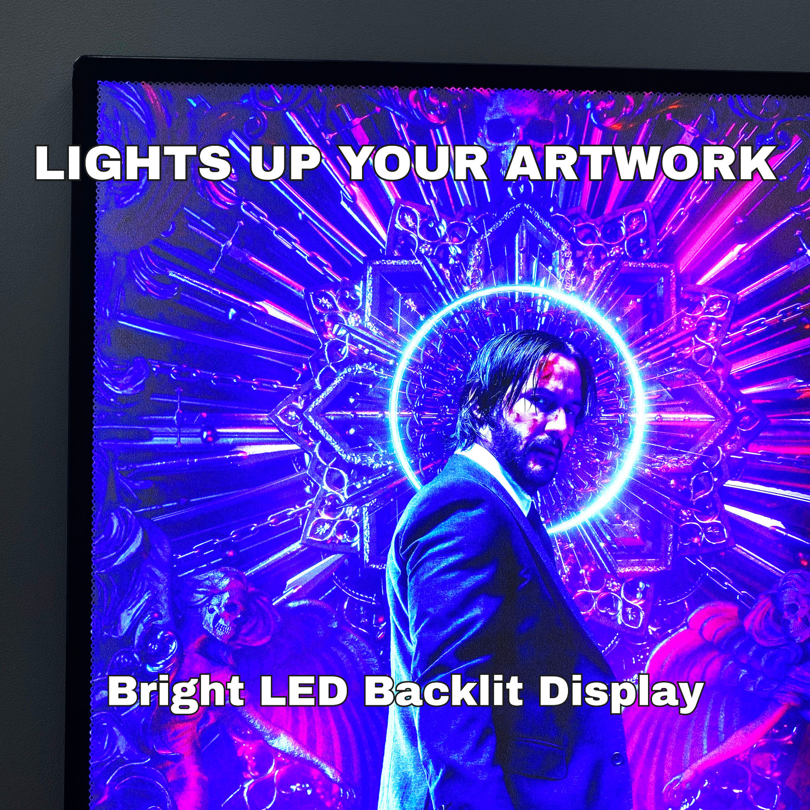 LED Backlit Cyberpunk Wall Art Lighted Frame – new york city night life