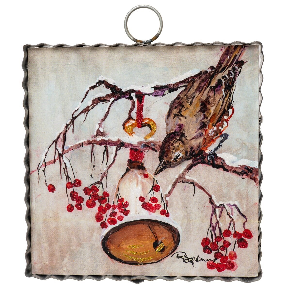 The Round Top Collection Mini Gallery Birds & Bells 6x6x1