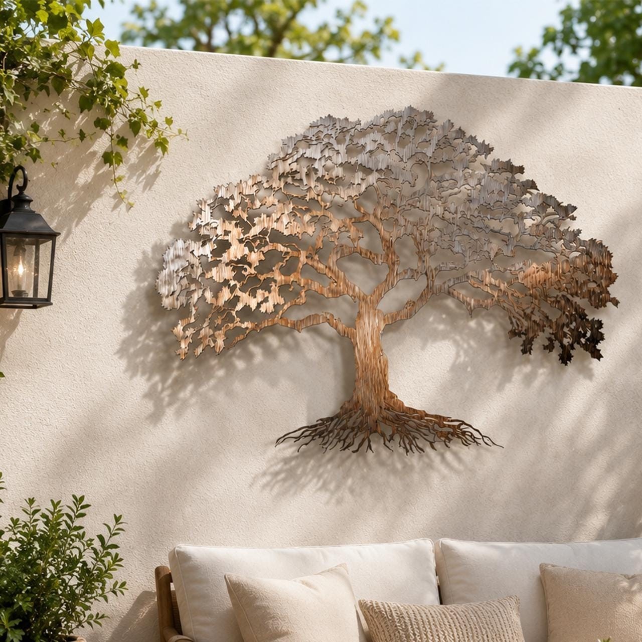 Tree of Life Metal Sign, UV Printed Aluminum Wall Art, Rustic Nature Decor