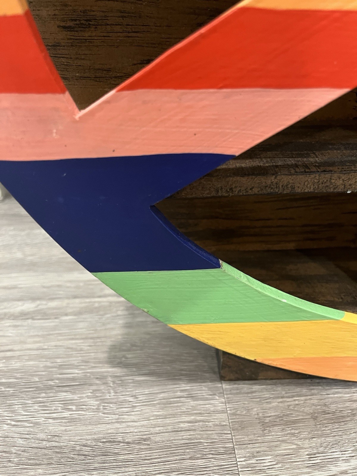 Peace Wood Shelf Sit Or Hang 18” | Colorful Pride Peace Shelf