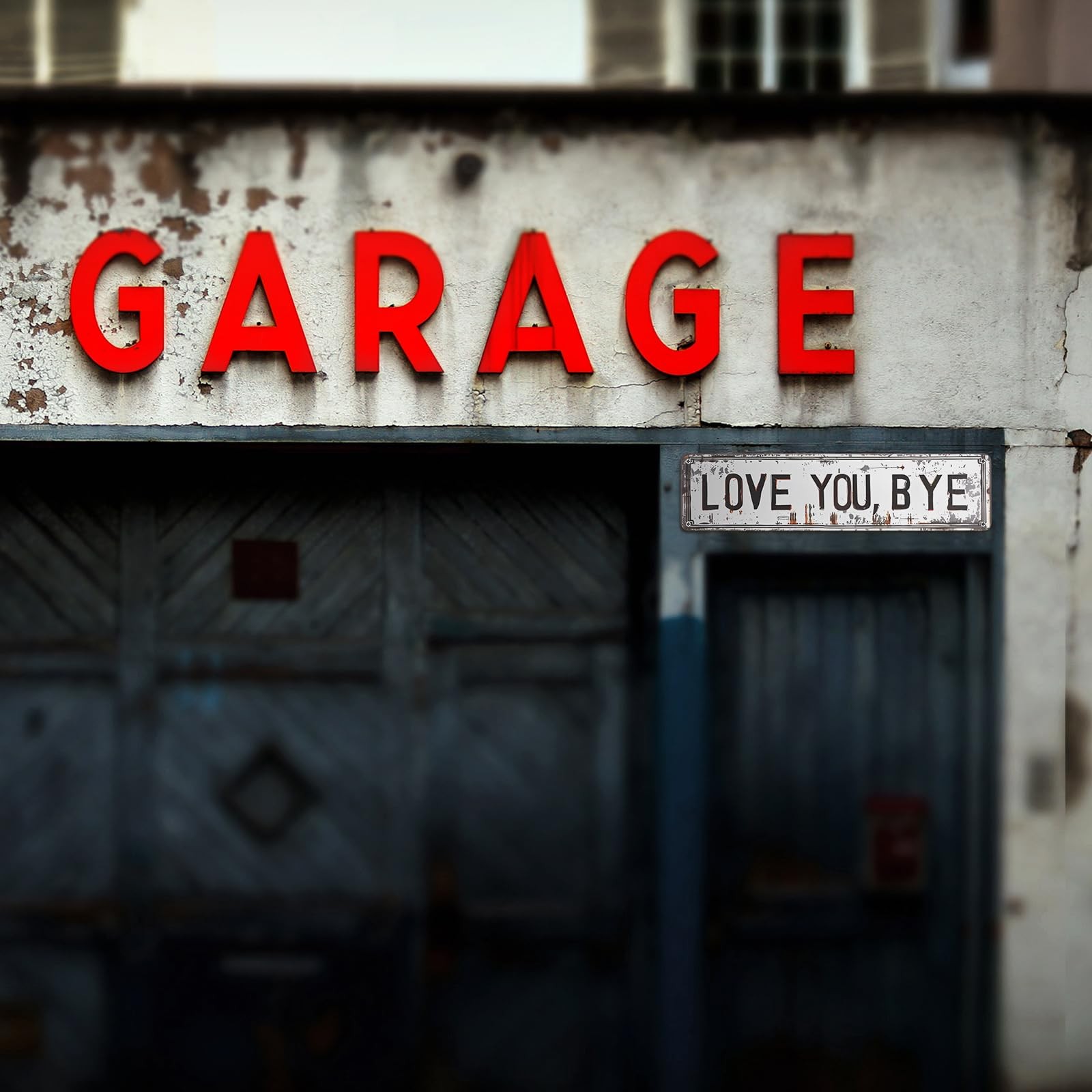 Love You Bye Sign Vintage Love You Bye Sign Wall Decor 16 x 4 Inch Aluminum H…