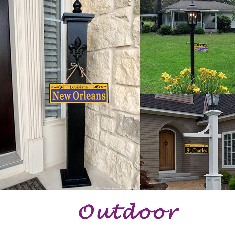 Mardi Gras Decorations 8 Set, Duplex Printed New Orleans Street Signs with 8x…