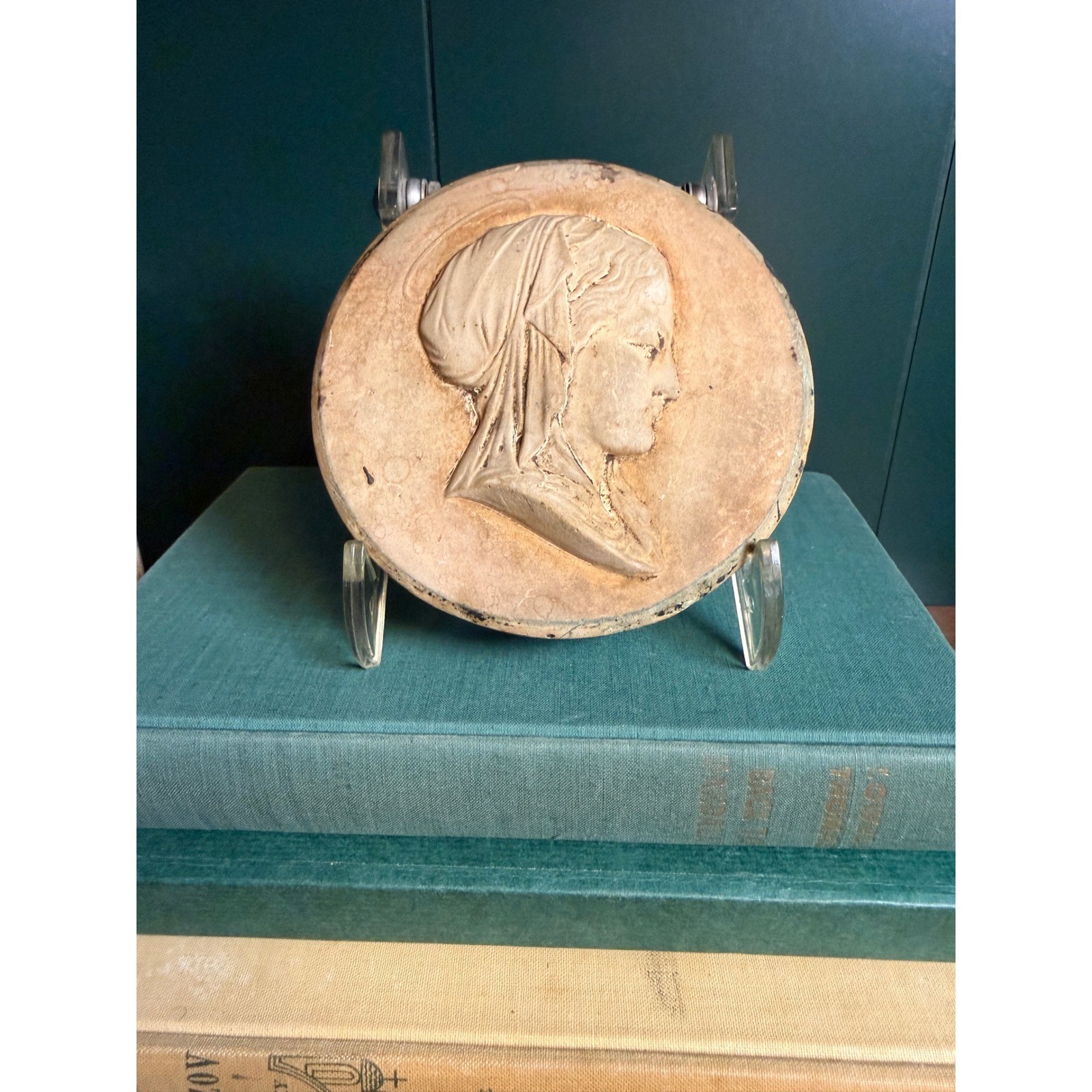 Antique Neoclassical Bas-Relief Portrait – In Style of William Theed the Younger