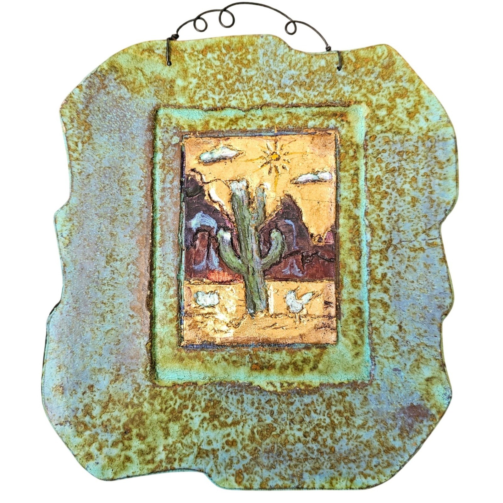 PaperAndStone Bronze Cactus Wall Sculpture Southwest Desert Art Jeanne Dana 2020