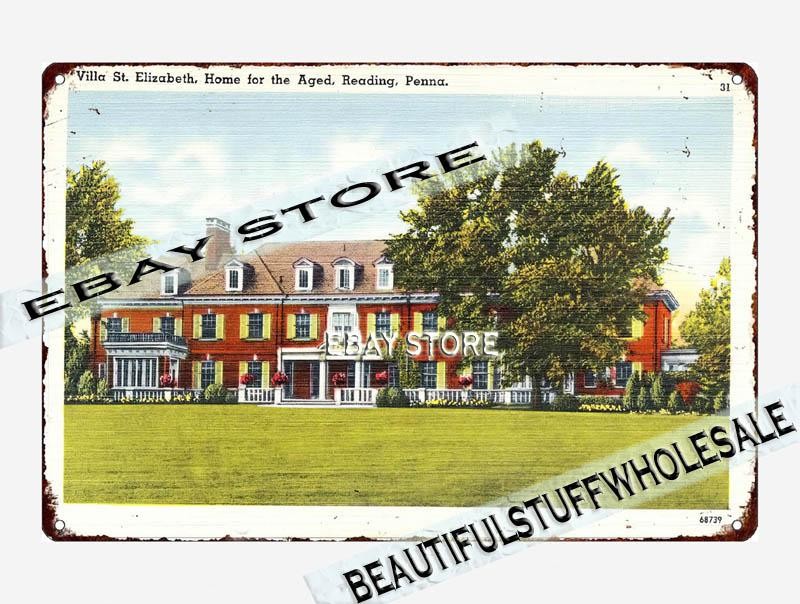1930-45 Villa St. Elizabeth, home for aged, Reading, Pennsylvania tin sign