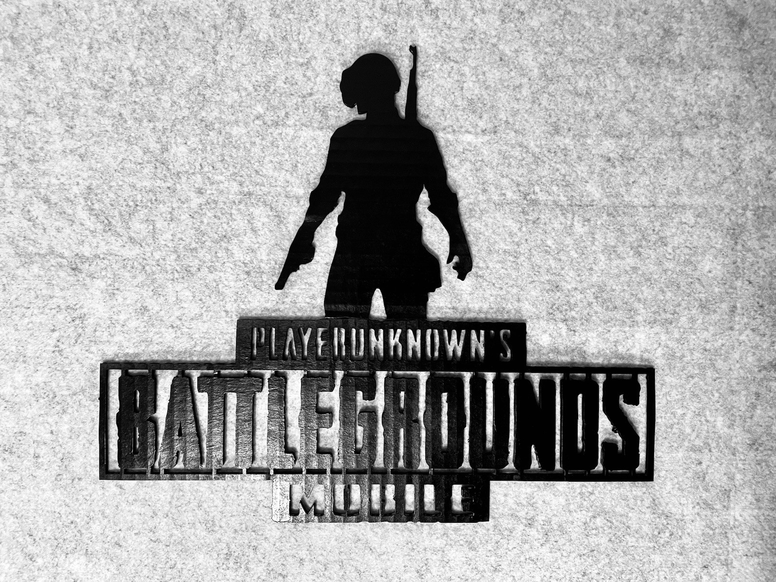 PUBG mobile Laser cutting on Basswood Wall artwork decoration size approx. 12”