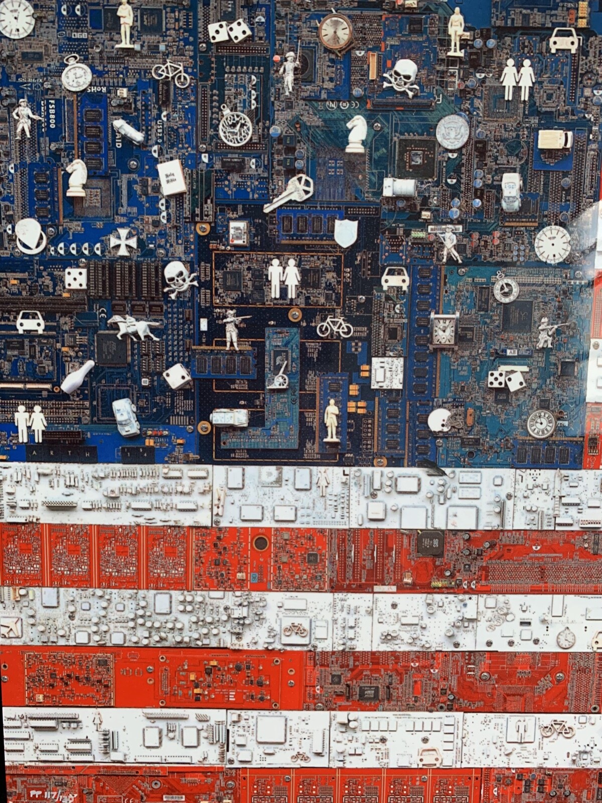 Gregory Arth, “American Flag” Caldograph Wall Art 13 3/8″ x 20″ – Authenticated 