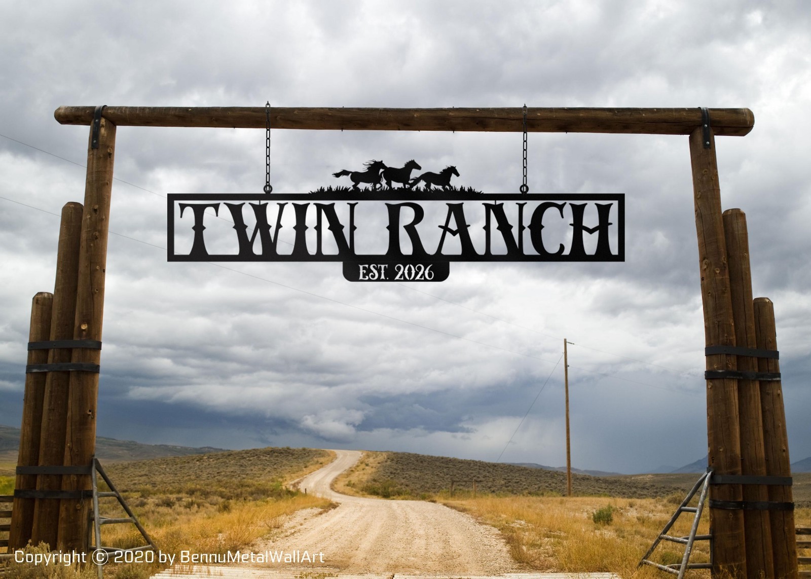 Metal Ranch Sign Personalized Custom Farm Name Plaque Rustic Barn Decor