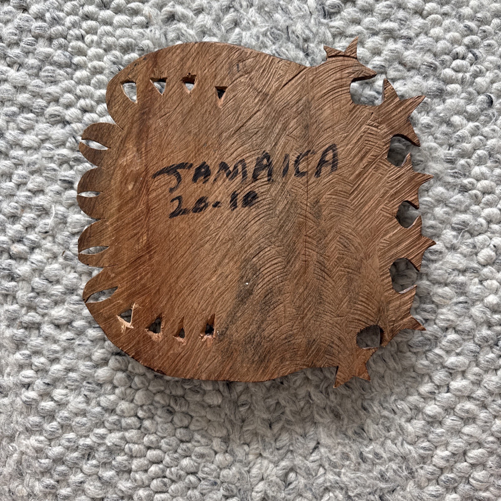 Moon Sun Stars Handmade Wooden Wall Plaque from Jamaica 2010 12 X 12 Inch.