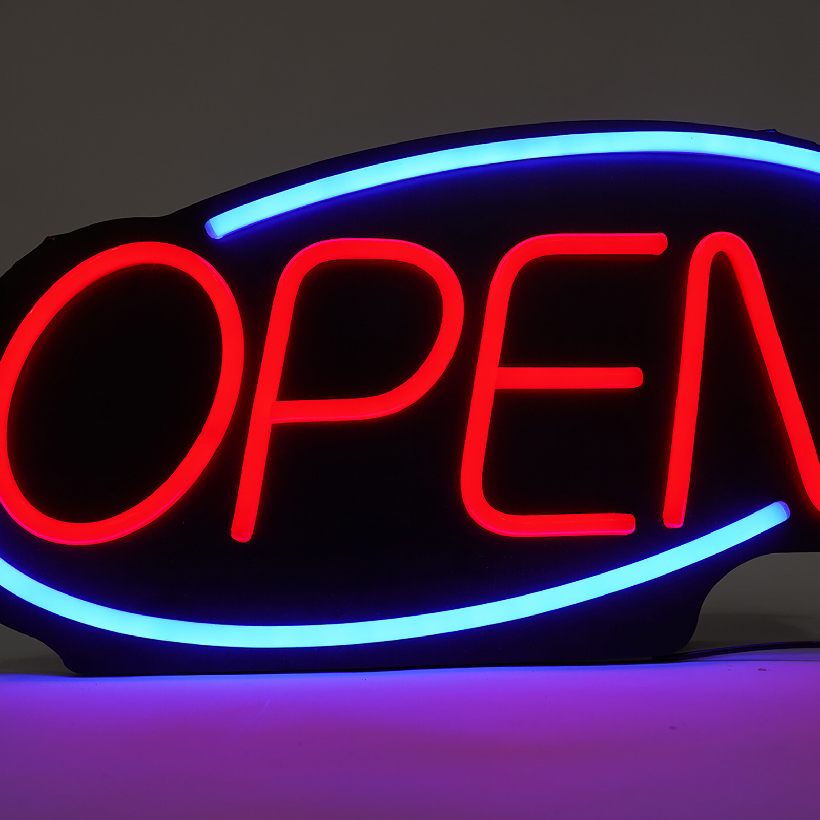 LED Neon Open Sign-24x12in Wall Hanging Brightness Adjustable for Store Cafe Art