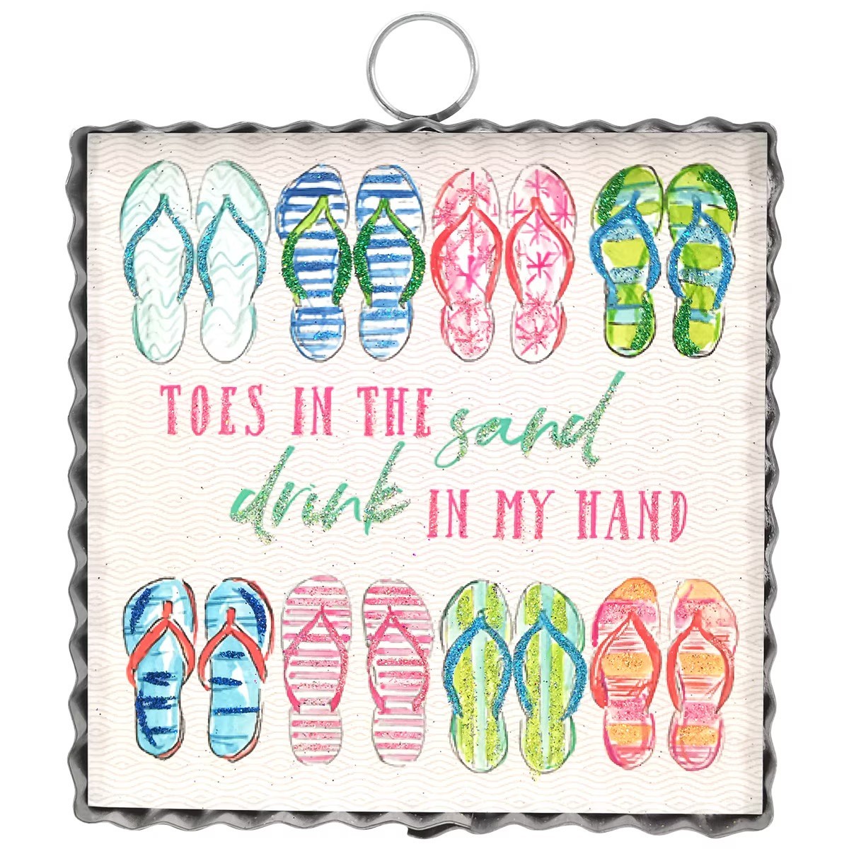 The Round Top Collection Mini “Toes in the Sand” Print 6x6x1