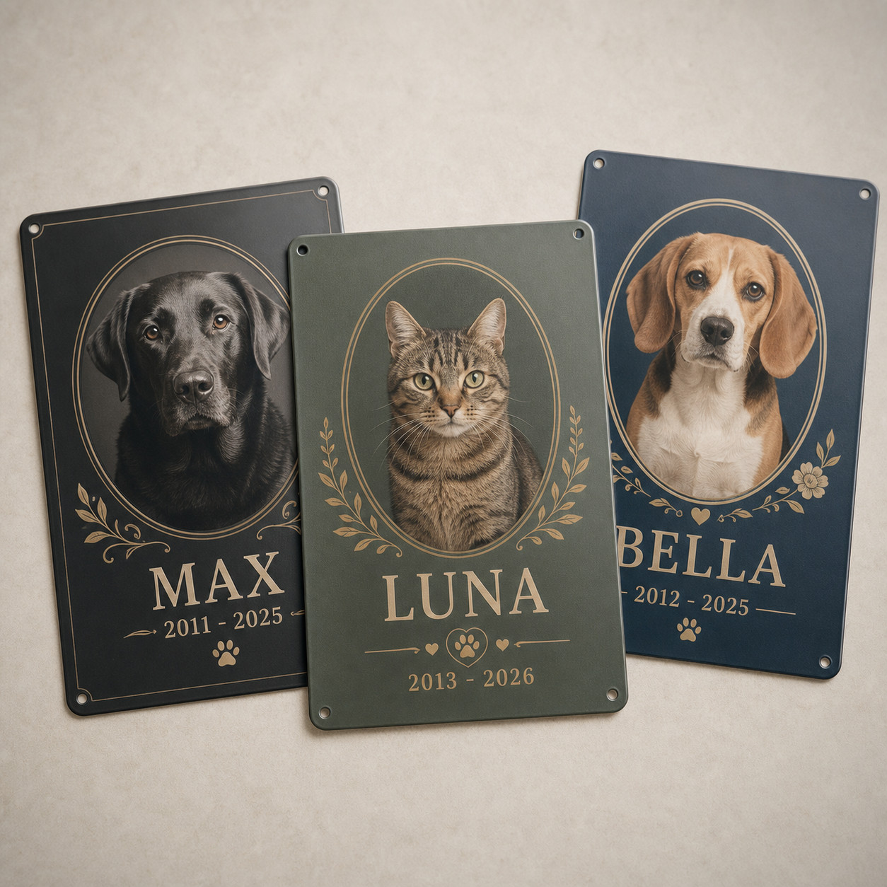 Personalized Pet Memorial Metal Sign Custom Dog Cat Photo Remembrance