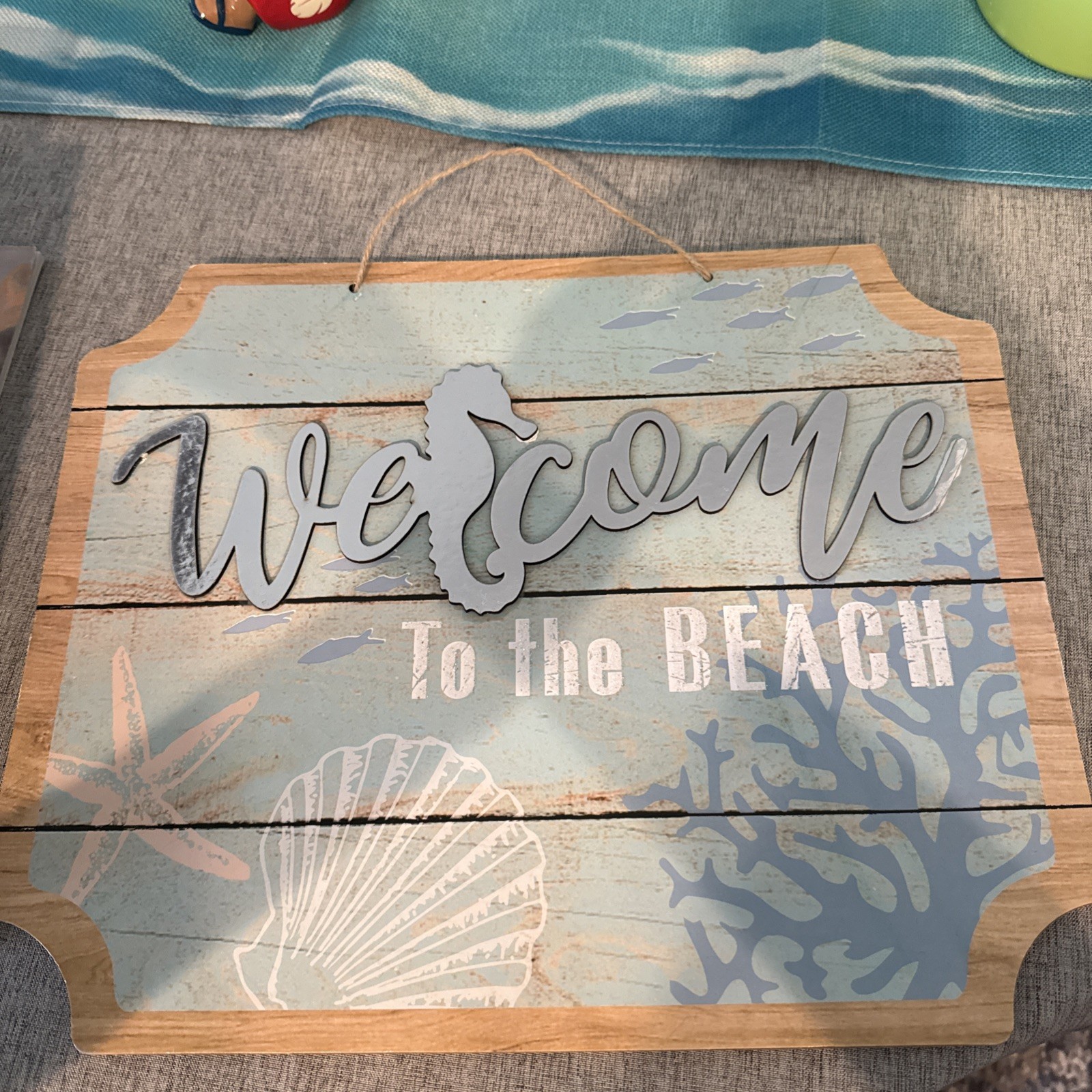 Welcome To Beach Sign 13.5” X 11”