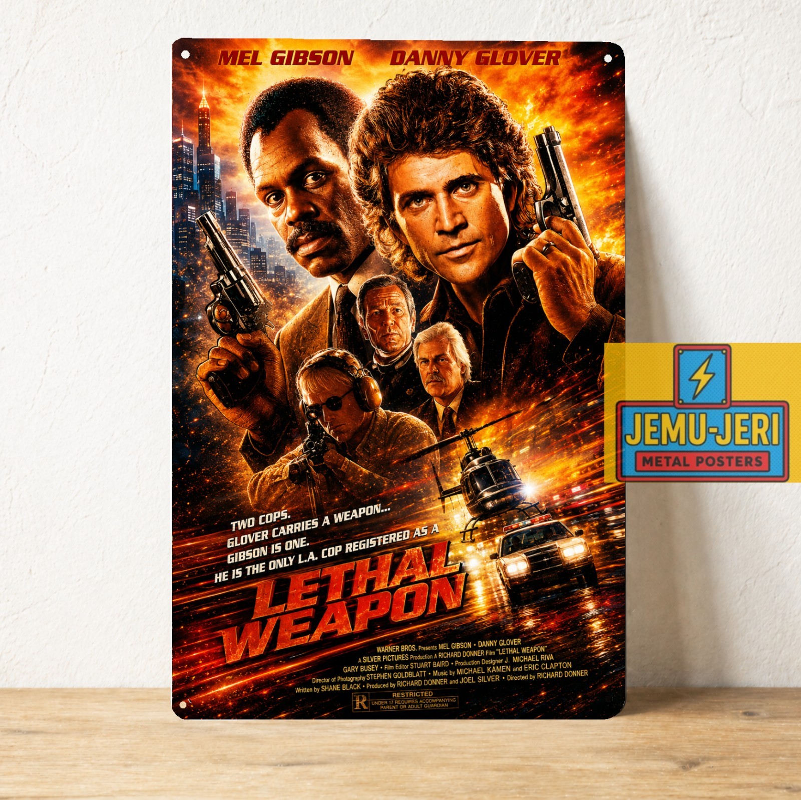Lethal Weapon Metal Poster Sign 20x30cm Retro Movie Wall Art Decor