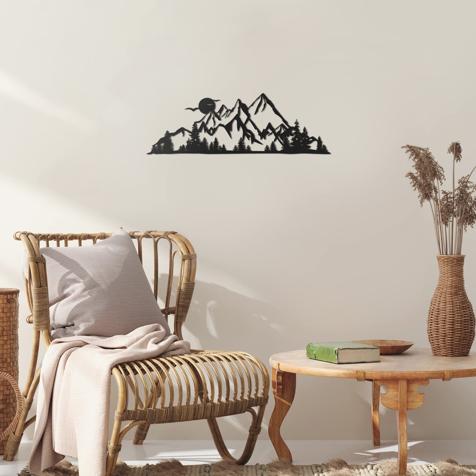 Metal Mountain Wall Art Blue Ridge Mountain Wall Decor Nature Forest Tree Sti…