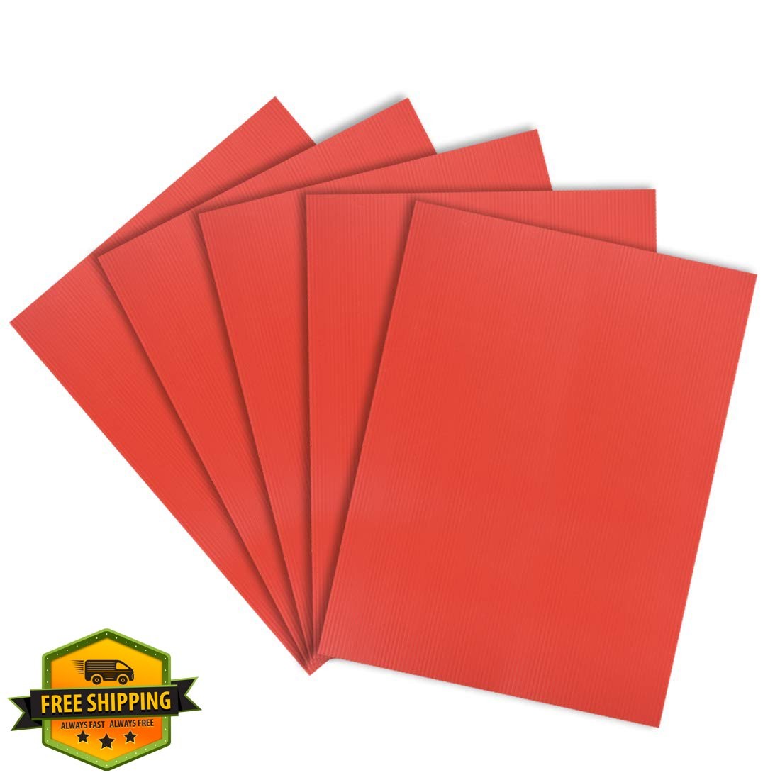 uxcell 12″x16″ Red Yard Signs 5pcs 3mm