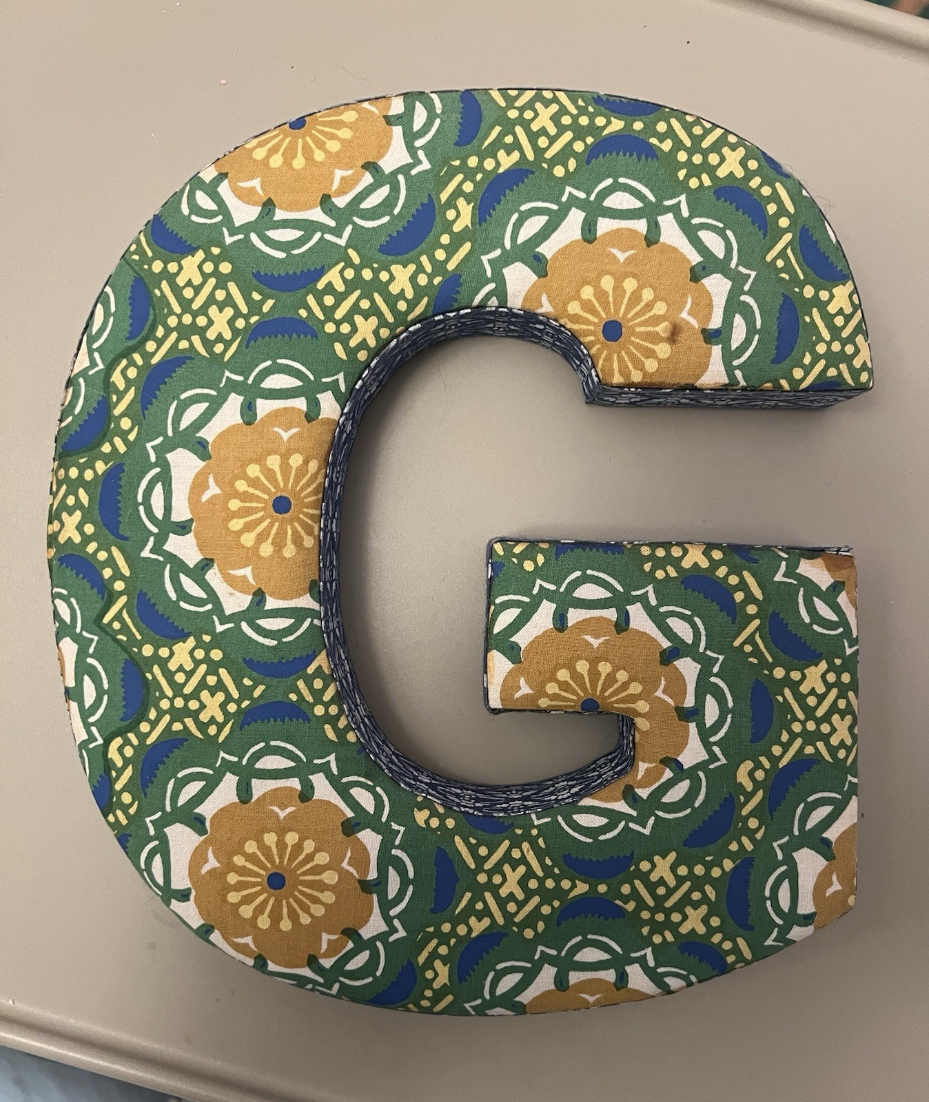 Anthropologie Decorative Fabric Letter “G” | Made In India