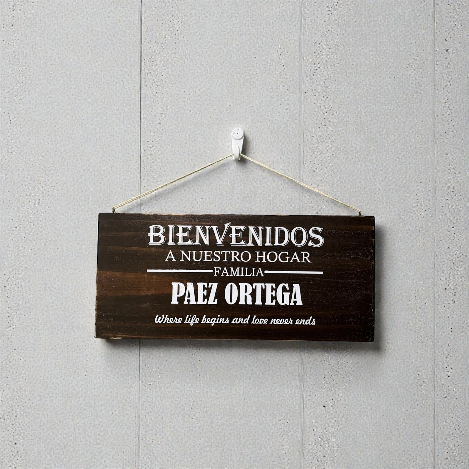 7 1/2x 16″ custom made Cedar wood sign using ” TEXT OF YOUR CHOICE” Great gift.