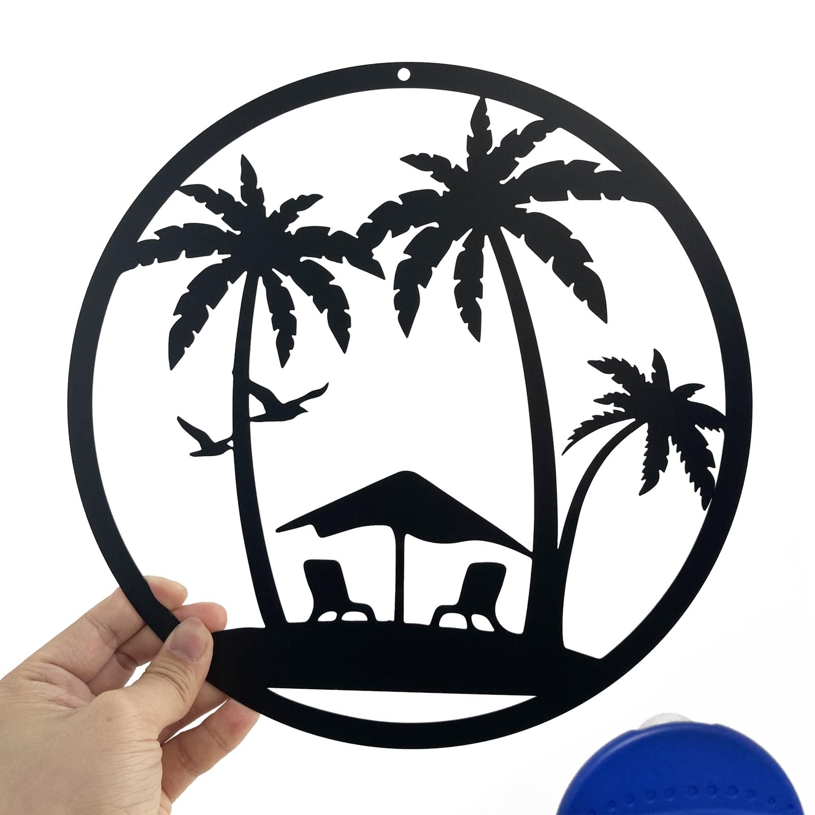 Metal Palm Tree Wall Decor Tropical Wall Art for Indoor Outdoor Garden Home B…