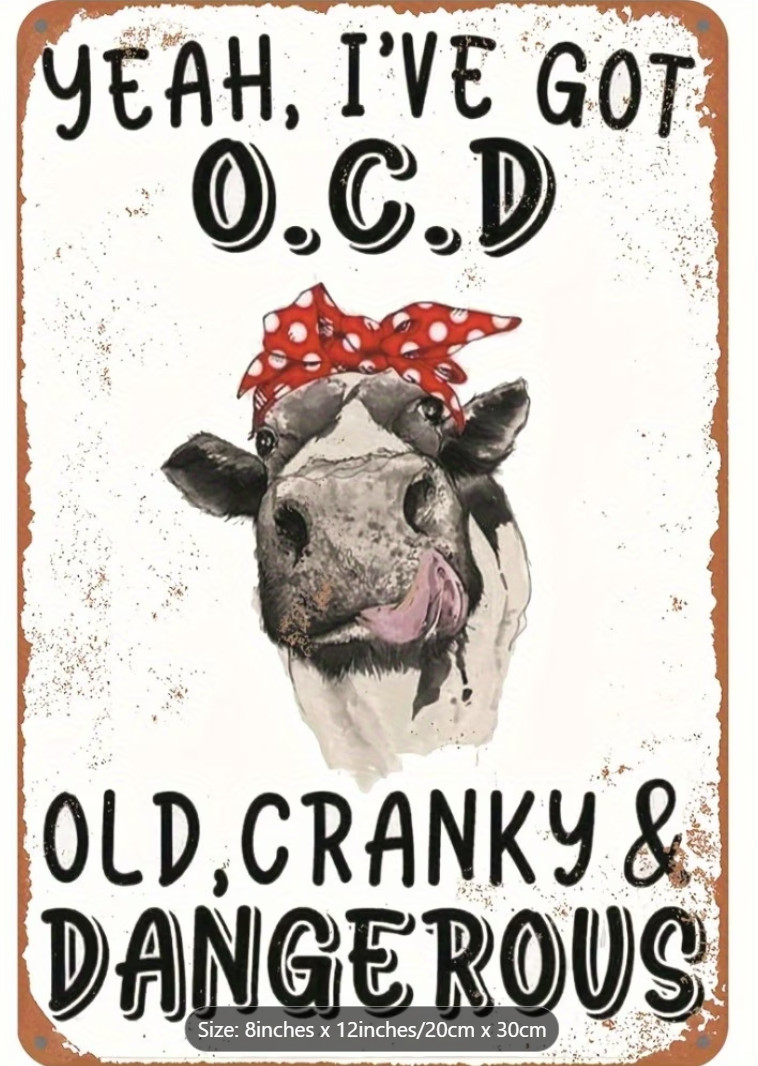 Yes I Have OCD Funny 8″x12″ Wall Sign Aluminum