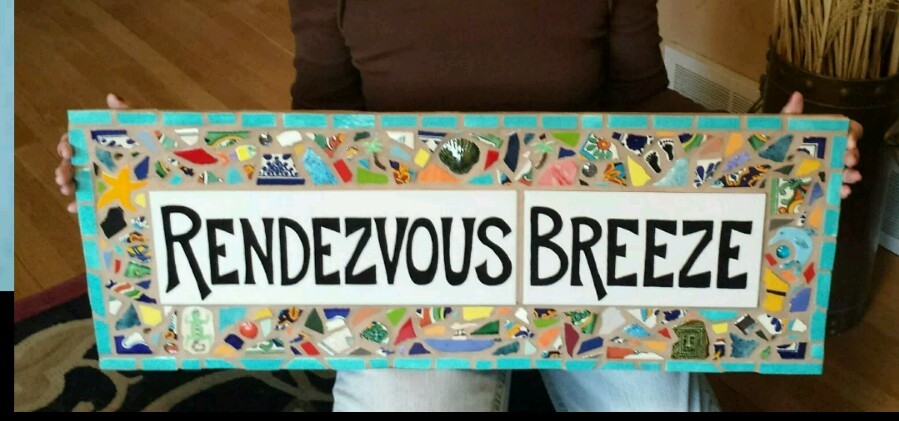 Custom TILE MOSAIC HOUSE NUMBER Address Sign NAME PLAQUE Mosaic Art HAND MADE