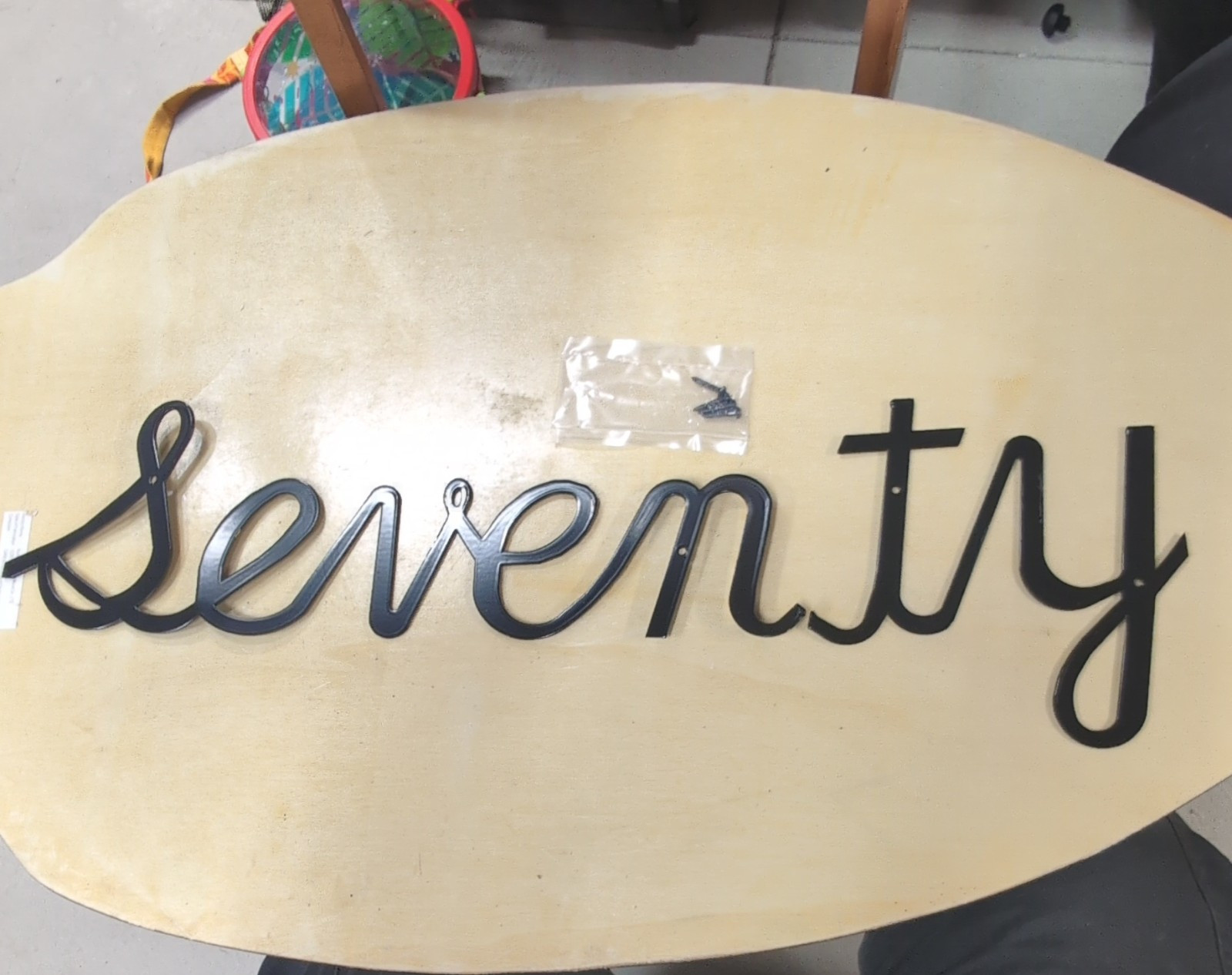 Midwood Brands Black Metal Wall Sign Decorative ‘seventy’ Horizontal Decor