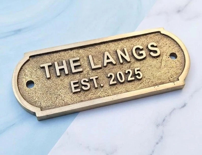 Personalized Brass Plaque – Ideal for Recognition Plaques, Name Plates, and sign