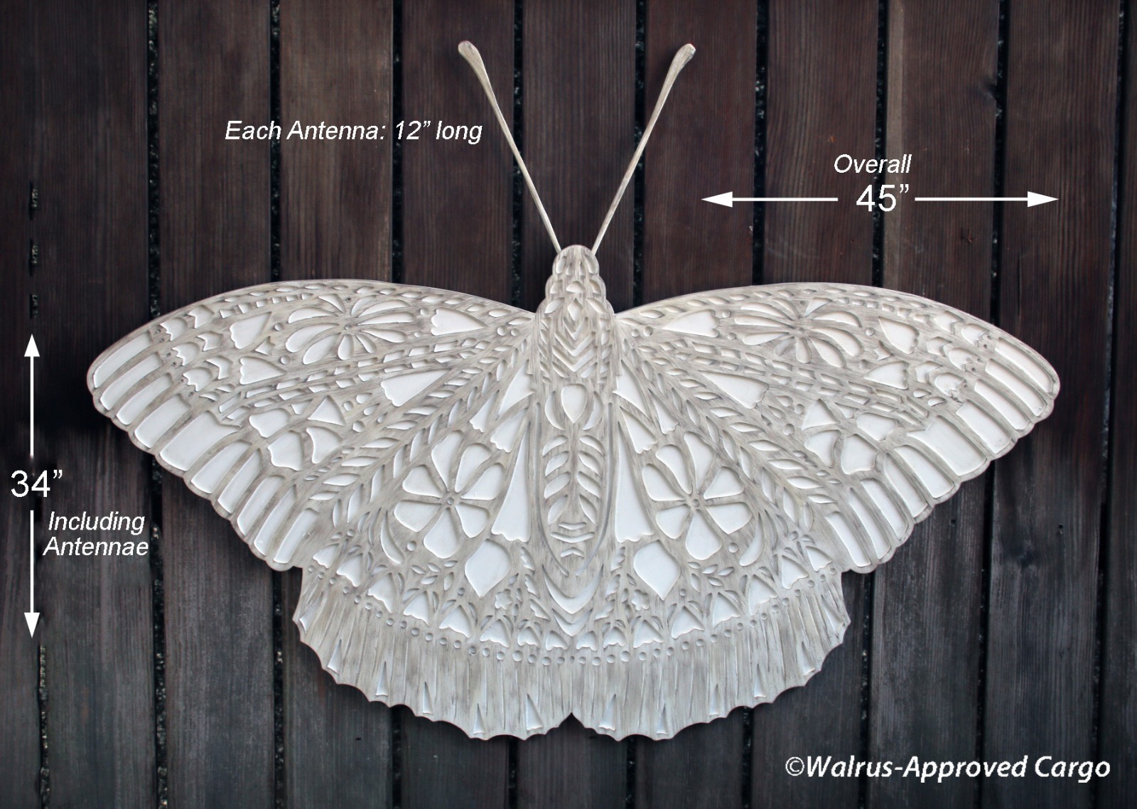 POTTERY BARN KIDS WOOD CARVED BUTTERFLY -NIB- TRULY SOMETHING TO FLAP ABOUT!