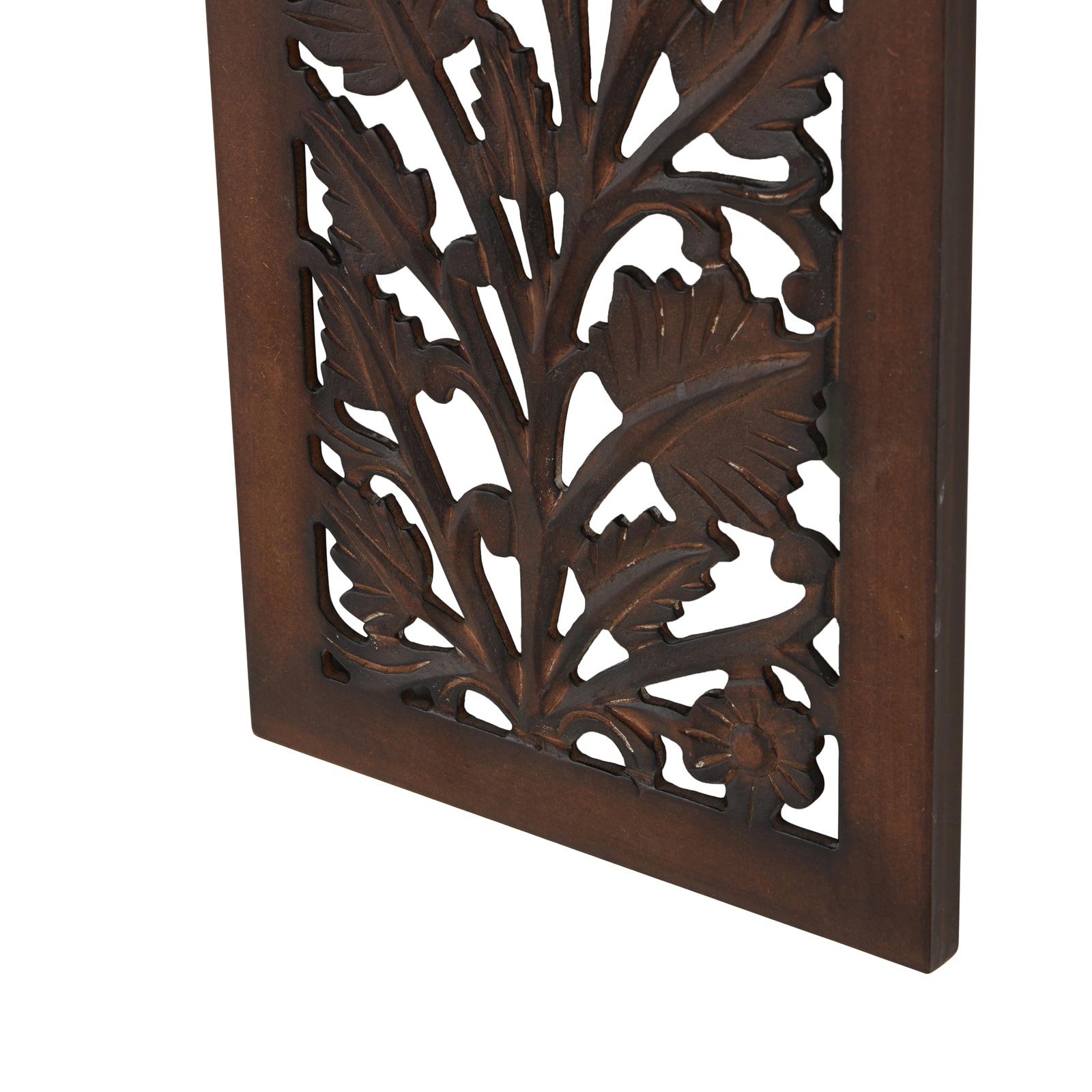 Wooden Floral Handmade Home Wall Decor Intricately Carved Acanthus Wall Sculptur