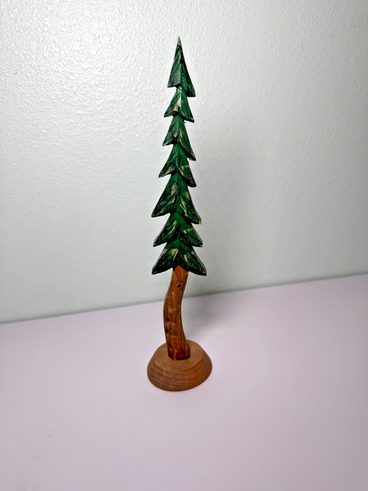 Christmas Decor – Prim Skinny Resin Alpine Tabletop Tree 8 inch and 6 Inch