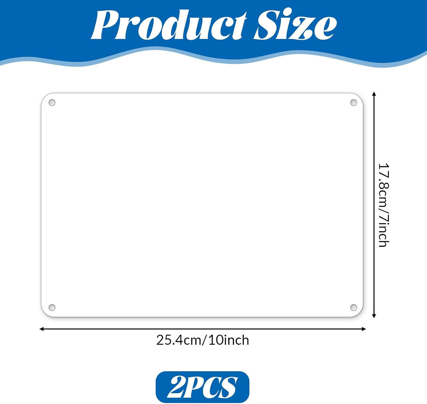 2 Pcs Blank Metal Sign 10″ X 7″ Metal Signs for outside Aluminum Metals Signs